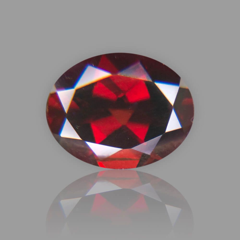 Natural Garnet Gemstone, Oval Shape Cut Stone