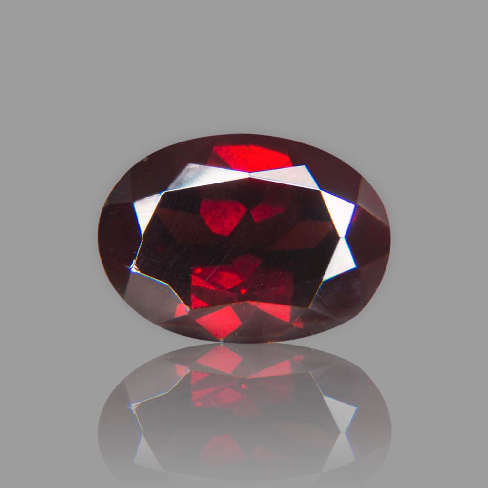 Clean Natural Garnet Oval Cut Gemstone