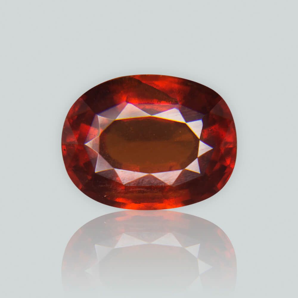 Natural Hessonite Garnet Oval Cut Gemstone