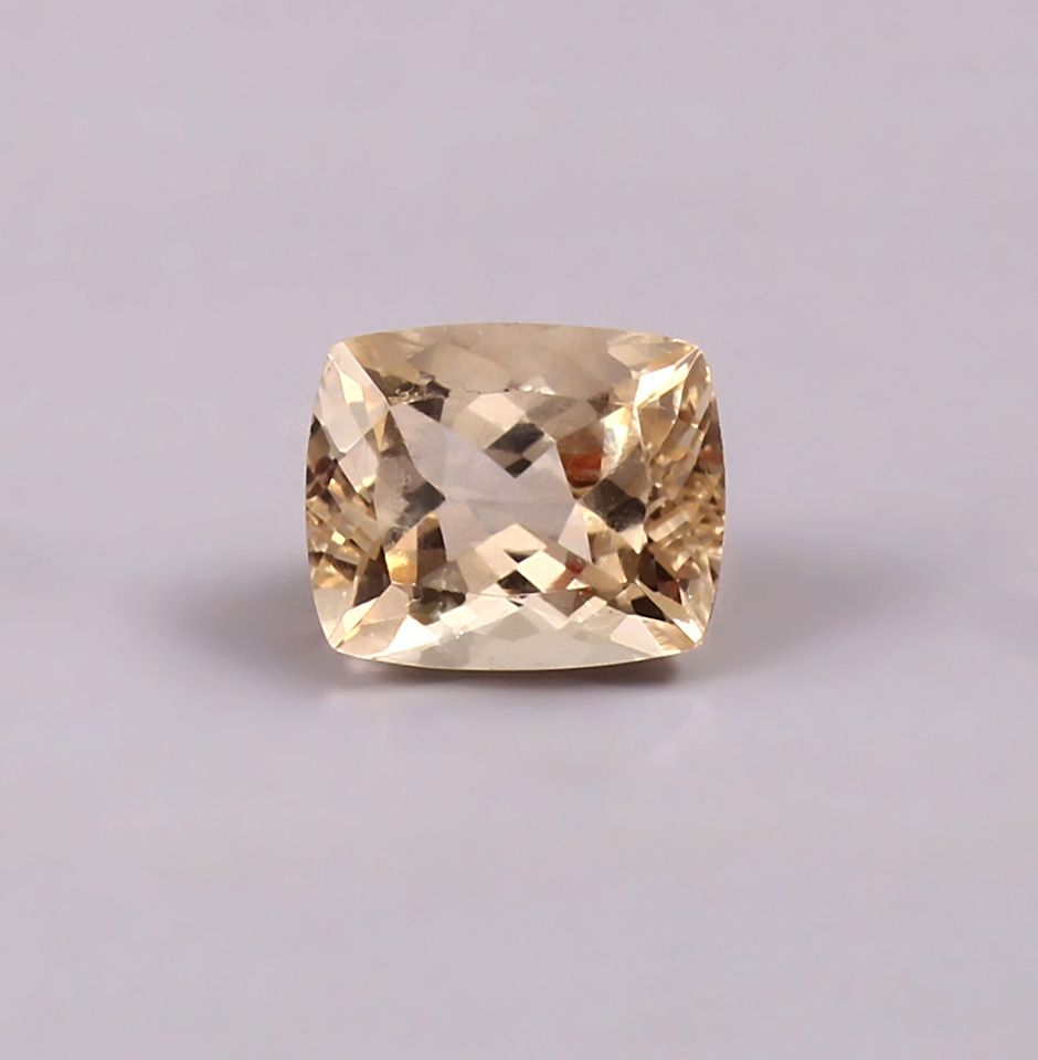 4.40 Carat Natural Brazilian Morganite Fine Quality Cushion Cut Stone