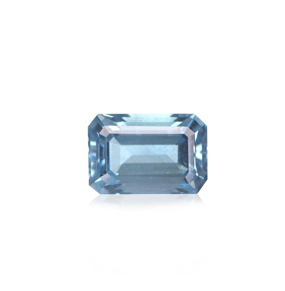 Faceted Rectangle Shape Natural Aquamarine Gemstone