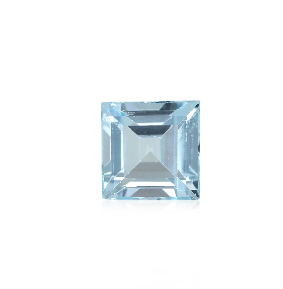 Natural Square Cut Blue Topaz Eye Clean Quality Gemstone