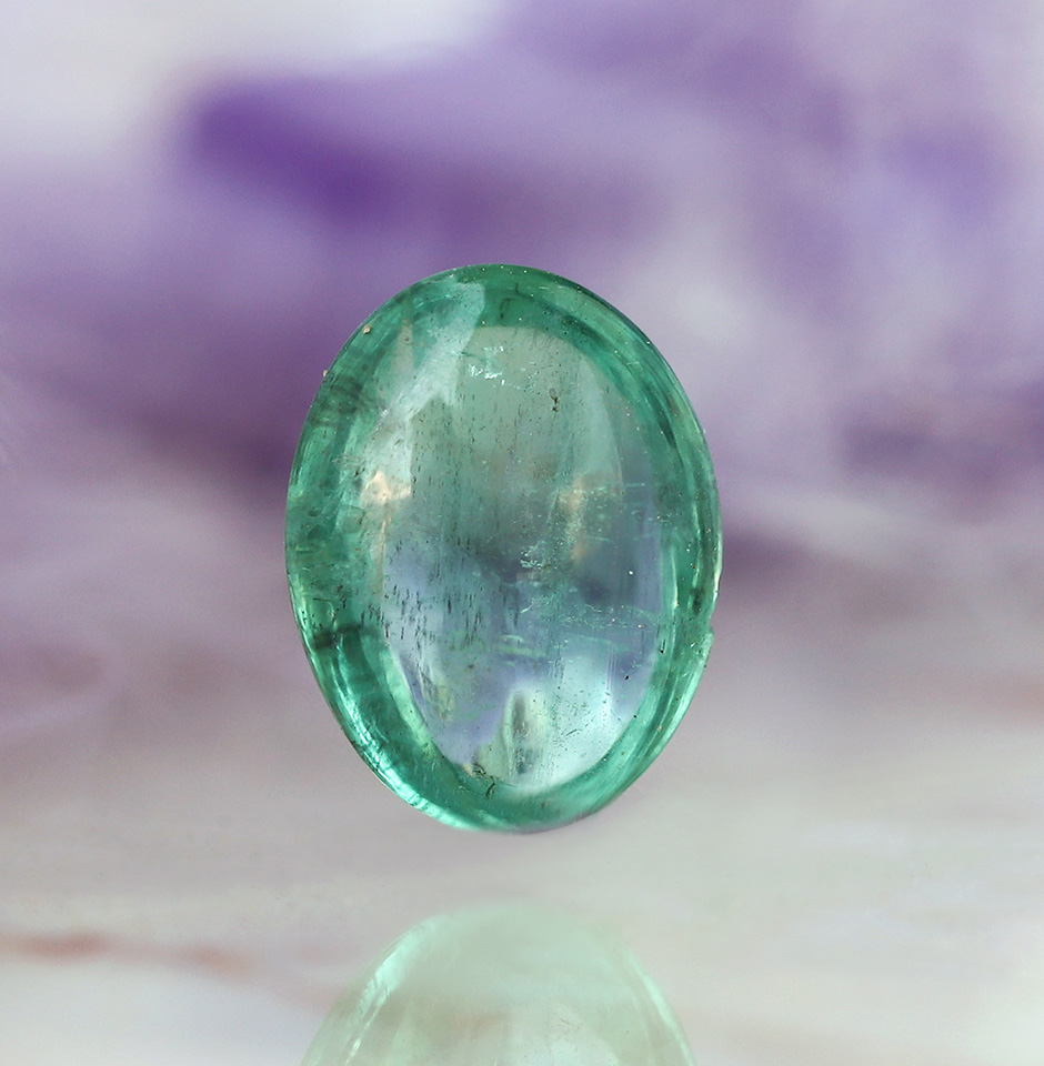 1.4 Cts Clean Emerald Cabochon for Making Dainty Jewelry