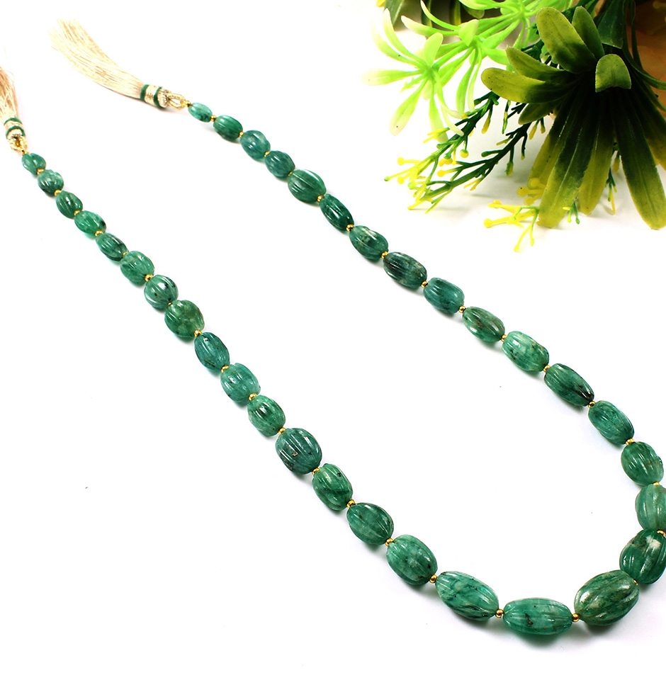 Real Brazil Mines Emerald Oval Beads
