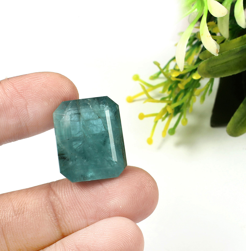 28.75 CT Blue Shade Big Zambian Emerald Gemstone