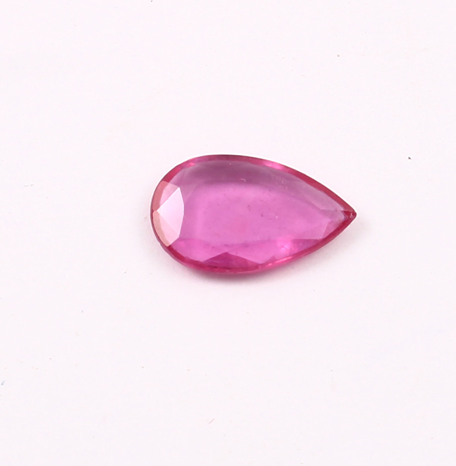 Eye Clean Fine Quality urmese Ruby Pear Cut Stone