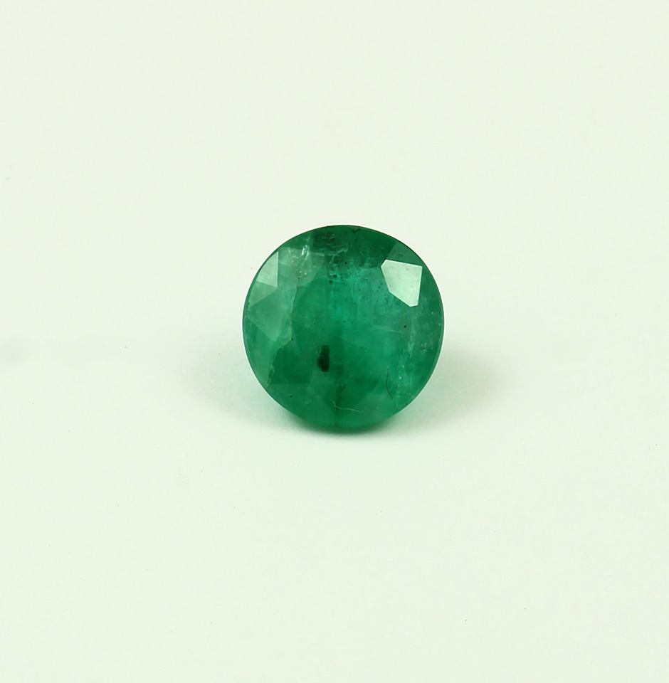 Far Size Round Faceted Emerald STone
