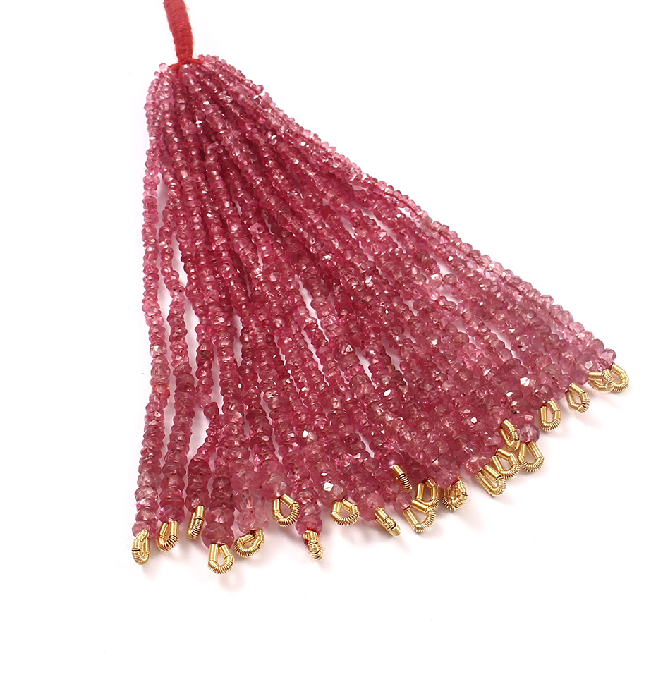 Fine Faceted Spinel Ruby Beads