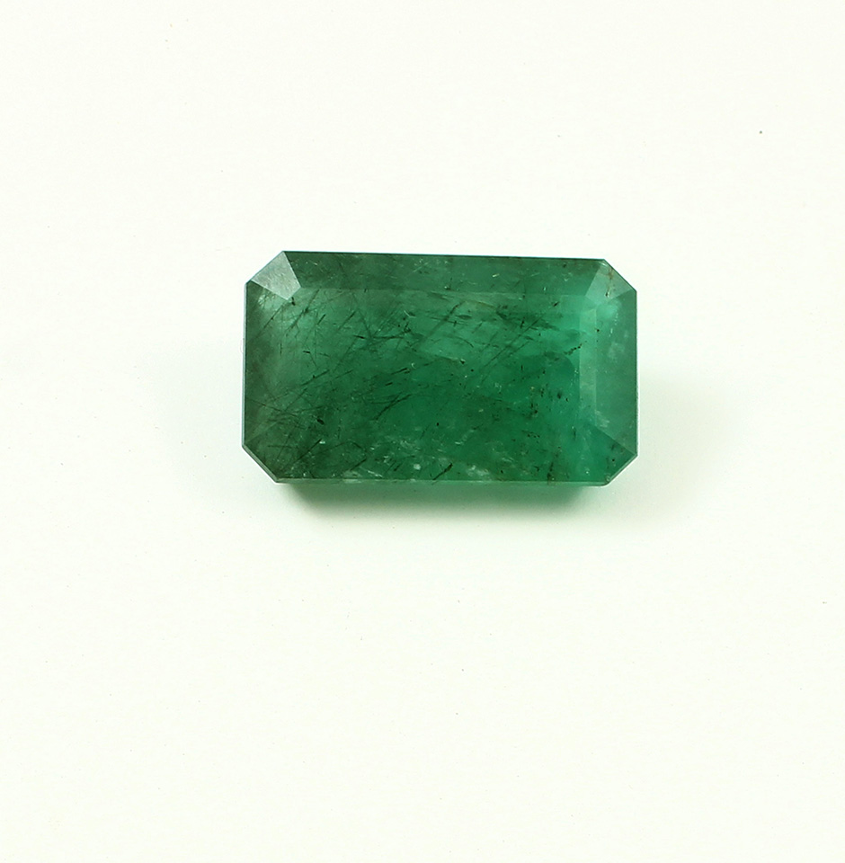 Long Rectangle Cut Emerald Far Size