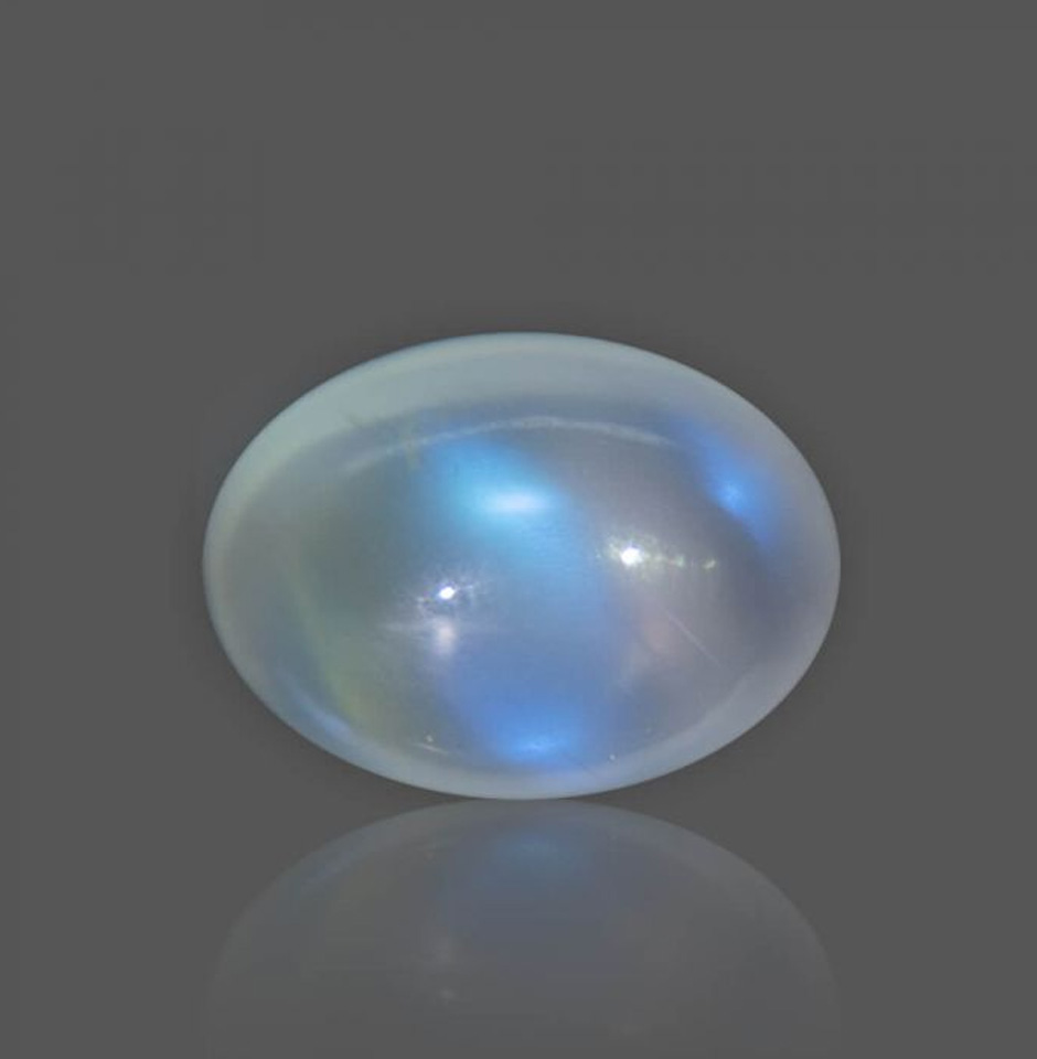 Natural Rainbow Moonstone Oval Shape  Blue Fire Cabochon