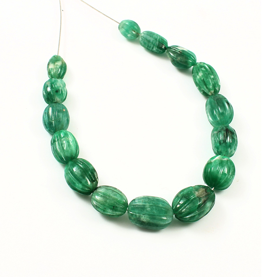 Natural EMerald Gemstone Carving Beads