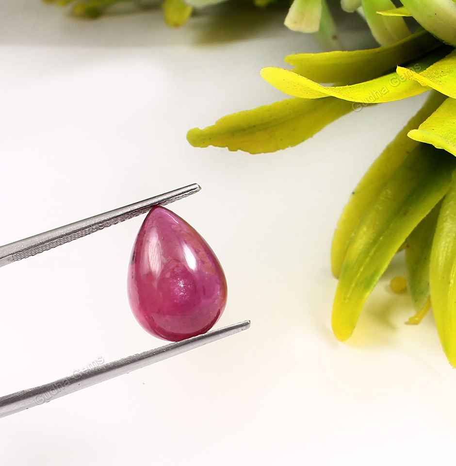 Precious Ruby Pear Shape Cabochon