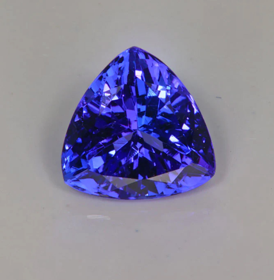 Loupe Clean Trillion Shape Natural Blue Tanzanite Cut Gemstone