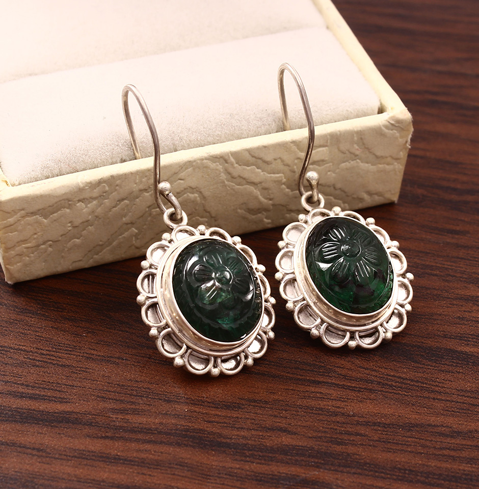 Vintage Emerald Statement Earings