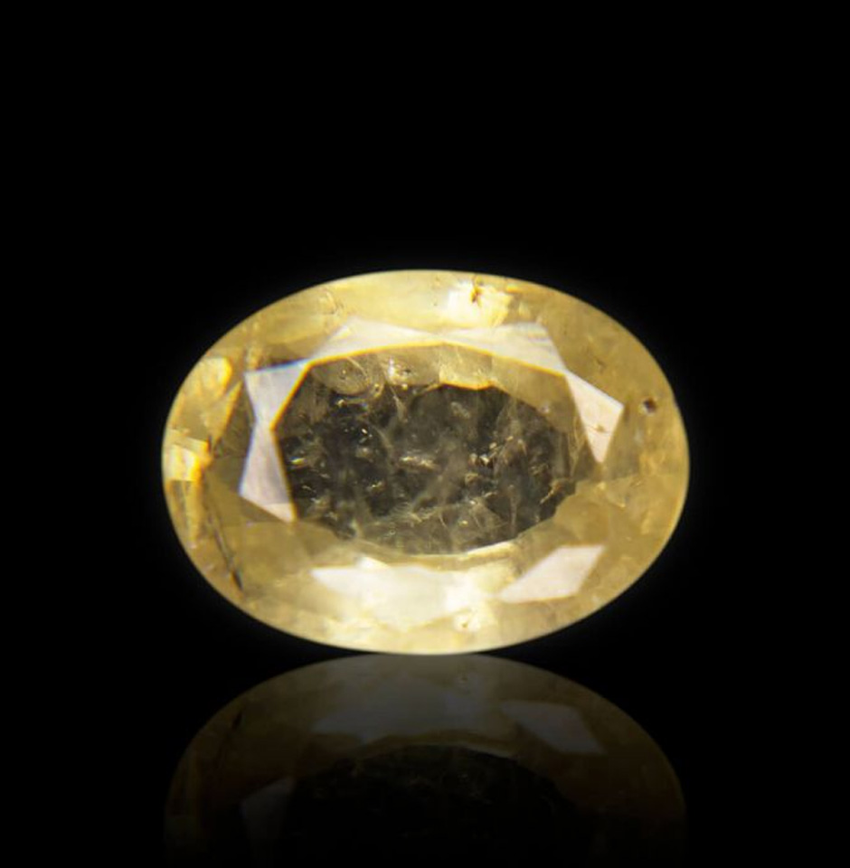 Natural Yellow Sapphire Gemstone Oval Cut Stone
