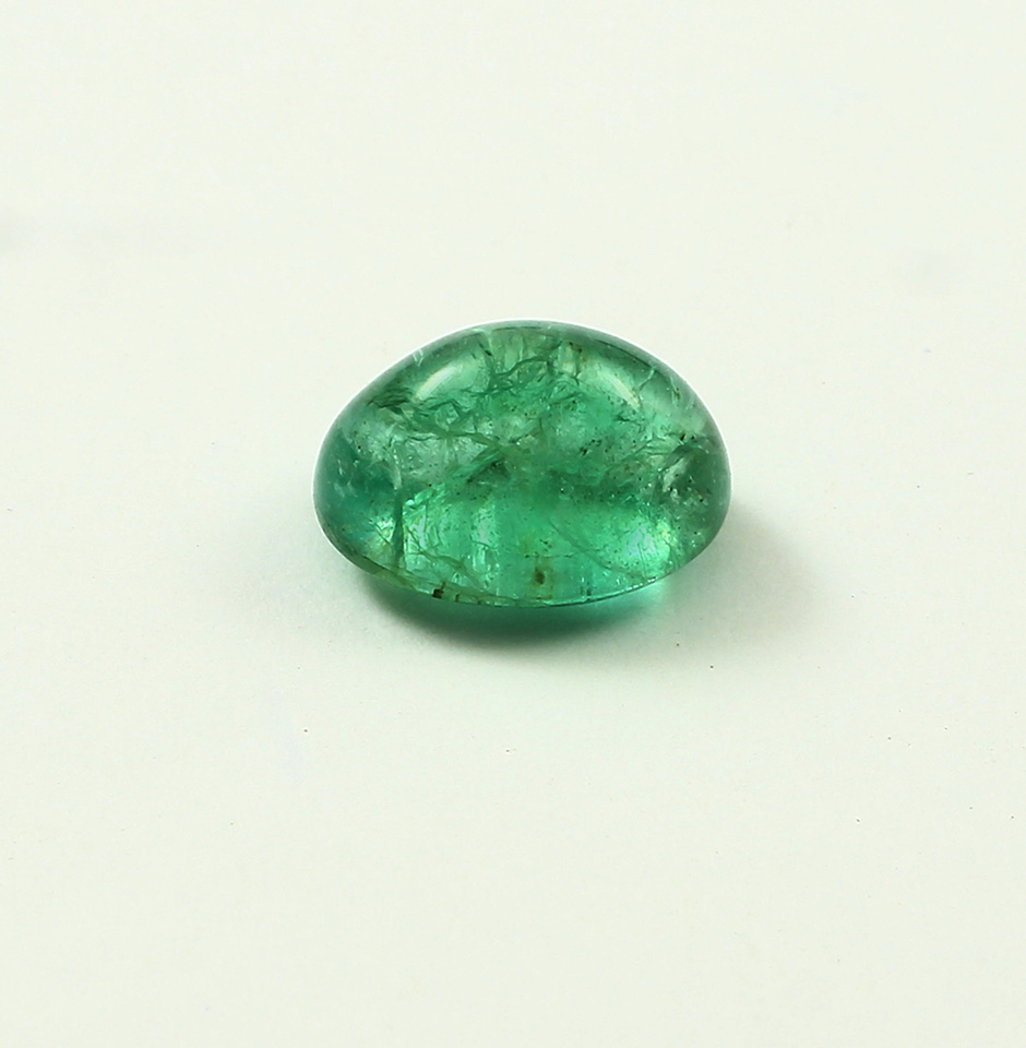 Zambian Fine Quality Astrological Emerald Cabochon